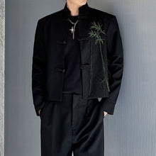 Load image into Gallery viewer, Retro Embroidered Stand Collar Short Buttoned Jacket