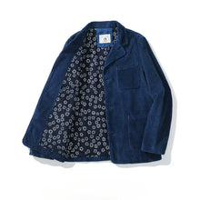 Load image into Gallery viewer, Handmade Plant-dyed Blue Corduroy Jacket