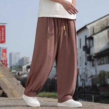 Load image into Gallery viewer, Linen Loose Drape Wide-Leg Pants
