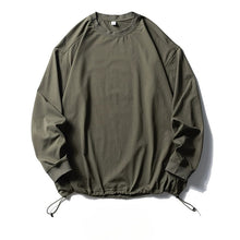 Load image into Gallery viewer, Retro Solid Color Drawstring Quick-drying Shirt