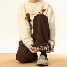 Load image into Gallery viewer, American Style Rolled Hem Corduroy Straight Casual Pants