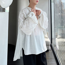 Load image into Gallery viewer, Strap Lantern Sleeve Loose Shirt
