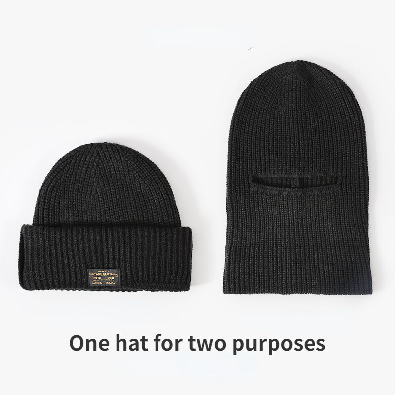 Retro Black Warm Knitted Hat