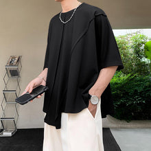 Load image into Gallery viewer, Dark Dropped Sleeves Irregular T-Shirt