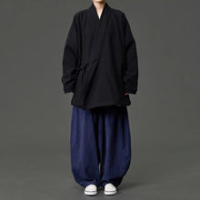 Load image into Gallery viewer, Fleece Lined Diagonal Placket Loose Hanfu Cardigan