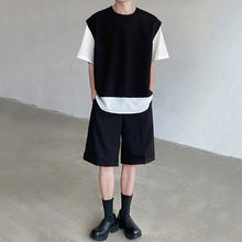 Load image into Gallery viewer, Fake Two Piece Knitted Contrast Color Two Piece Set