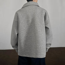 Load image into Gallery viewer, Asymmetrical Button-down Collar Windproof Sweatshirt