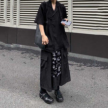 Load image into Gallery viewer, Women Calligraphy Print Corduroy Wide Leg Pants