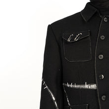 Load image into Gallery viewer, Wool Lapel Contrast Panel Jacket