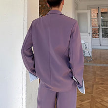 Load image into Gallery viewer, Rolled-up Sleeves Design Lace-up Suit Jacket Loose Casual Pants Two-piece Suit