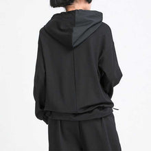 Load image into Gallery viewer, Contrast Panel Hooded Long Sleeve T-Shirt
