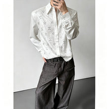 Load image into Gallery viewer, Sequin Lace Argyle-Pattern Shirt