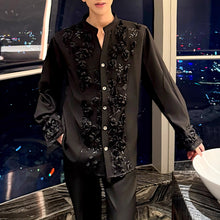 Load image into Gallery viewer, 3D Rose Loose Shoulder Pad Shirt