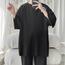 Load image into Gallery viewer, Pleated V-neck T-shirt