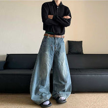 Load image into Gallery viewer, Retro Straight Denim Wide-leg Pants