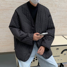 Load image into Gallery viewer, V-neck Loose Casual Short Vertical Striped Jacket