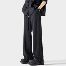 Load image into Gallery viewer, Button Print Straight-Leg Loose Casual Pants