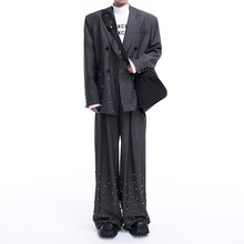 Load image into Gallery viewer, Striped Loose Double-breasted Suit Jacket