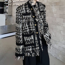 Load image into Gallery viewer, French Wool Fringed Shoulder Padded Jacket