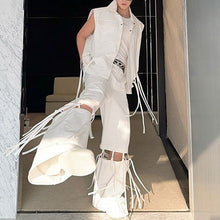 Load image into Gallery viewer, Casual Detachable Ribbon Wide-leg Pants Two-piece Set