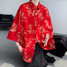 Load image into Gallery viewer, Dragon Pattern Casual Square Collar Shirt