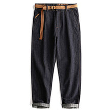 Load image into Gallery viewer, Straight-leg Loose Vertical Striped Jeans