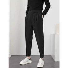 Load image into Gallery viewer, Slim-Fit Tapered Dress Trousers with Fluid Drape
