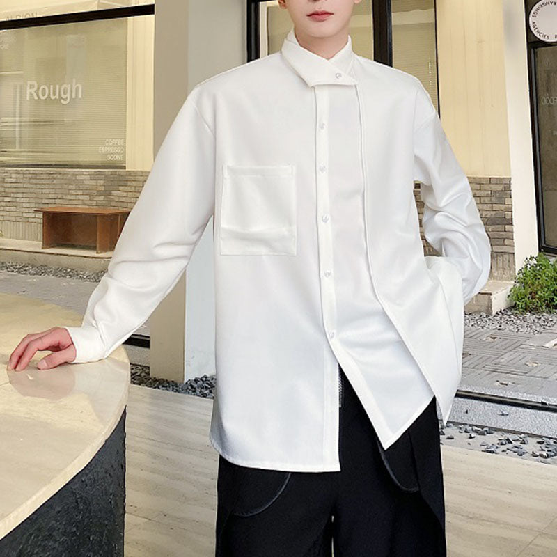 Long Sleeves Buttons Down Closure Belted Shirt
