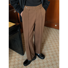 Load image into Gallery viewer, Retro Mid-waist Casual Straight-leg Loose Suit Pants