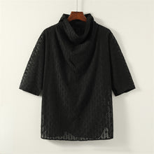 Load image into Gallery viewer, Stacked collar Thin Hollow T-shirt