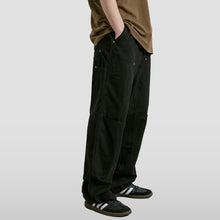 Load image into Gallery viewer, Relaxed Studded Cargo Jeans with Large Pockets