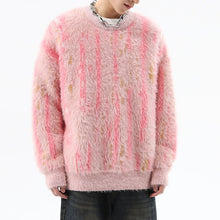 Load image into Gallery viewer, Contrast Color Vertical Stripe Crew Neck Sweater