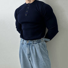 Load image into Gallery viewer, Slim Fit Long Sleeve Knitted T-shirt