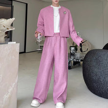 Load image into Gallery viewer, Woolen Metal Suit Jacket Wide-leg Trousers Two-piece Suit