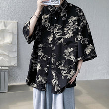 Load image into Gallery viewer, Dragon Pattern Casual Square Collar Shirt