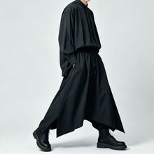 Load image into Gallery viewer, Japanese Lyocell Draped Loose Stand Collar Shirt Pants Two-piece Set