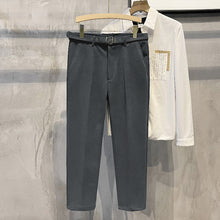 Load image into Gallery viewer, Slim-fit Brushed Wool Tapered Trousers