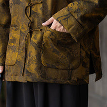 Load image into Gallery viewer, Retro Stand-up Collar Gradient Brocade Coat