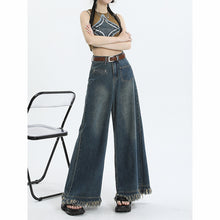 Load image into Gallery viewer, Raw Edge Vintage Wide Leg Jeans