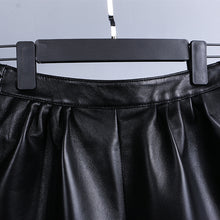 Load image into Gallery viewer, Leather A-line Elastic High Waist Loose Slim Wide Leg Shorts