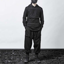 Load image into Gallery viewer, Dark Loose Hooded Pullover Sweatshirt