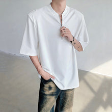 Load image into Gallery viewer, Stand Collar Zipper Casual T-shirt