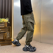Load image into Gallery viewer, Plush Multi-pocket Cuffed Cargo Casual Pants