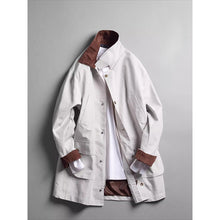 Load image into Gallery viewer, Color-blocked Lapel Mid-length Loose Casual Coat