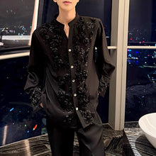 Load image into Gallery viewer, 3D Rose Loose Shoulder Pad Shirt