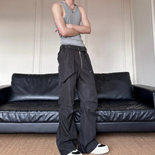 Load image into Gallery viewer, Zippered Pleated Bootcut Technical Trousers