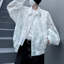 Load image into Gallery viewer, Patterned Double Neckline Shoulder Padded Jacket