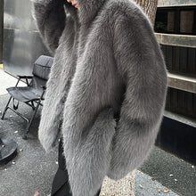 Load image into Gallery viewer, Faux Fur Hooded Soft Quilted Jacket