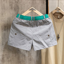 Load image into Gallery viewer, Loose-fit Color-block Beach Shorts with Lining