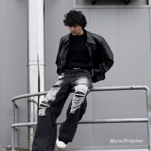 Load image into Gallery viewer, Short Shoulder Pad PU Leather Jacket